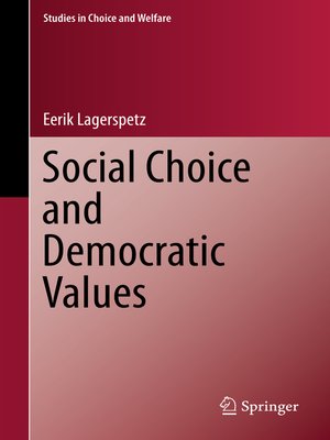 cover image of Social Choice and Democratic Values
